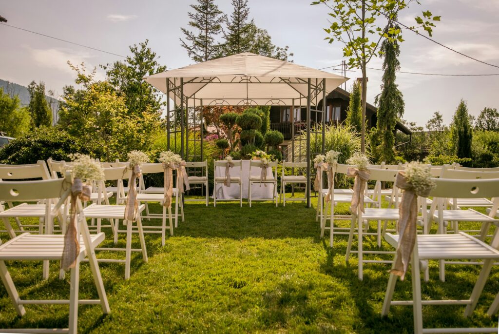 vnvevents: Reception Planning - Outdoor setup for wedding reception