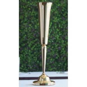 vnvevents: 29" Sleek Metallic Gold Vase Reversible Votive Candle Holder