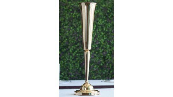 vnvevents: 29" Sleek Metallic Gold Vase Reversible Votive Candle Holder