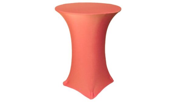 vnvevents: 30 Inch Highboy Cocktail Round Stretch Spandex Table Cover - Coral