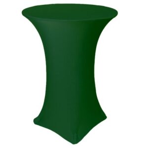 vnvevents: 30 Inch Highboy Cocktail Round Stretch Spandex Table Cover - Hunter Green