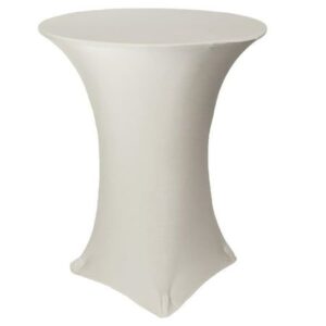 vnvevents: 30 Inch Highboy Cocktail Round Stretch Spandex Table Cover - Ivory