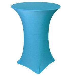 vnvevents: 30 Inch Highboy Cocktail Round Stretch Spandex Table Cover - Malibu Blue