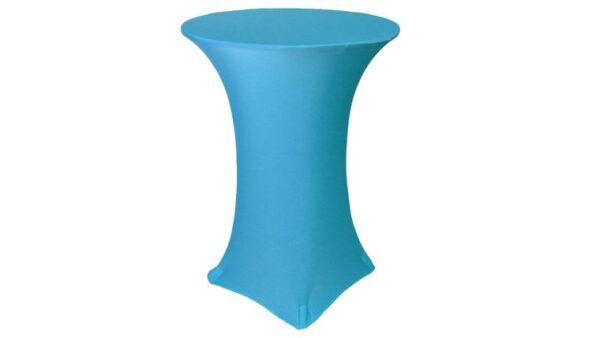 vnvevents: 30 Inch Highboy Cocktail Round Stretch Spandex Table Cover - Malibu Blue