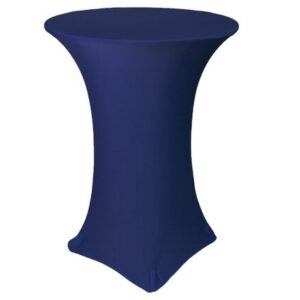 vnvevents: 30 Inch Highboy Cocktail Round Stretch Spandex Table Cover - Navy Blue