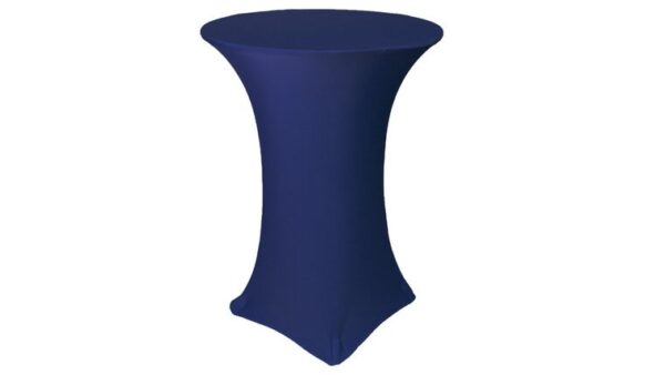 vnvevents: 30 Inch Highboy Cocktail Round Stretch Spandex Table Cover - Navy Blue