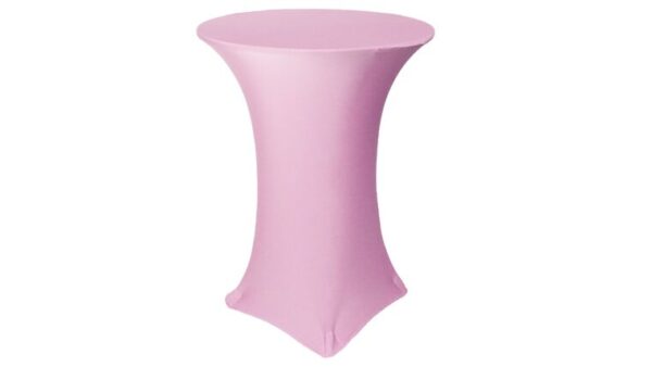 vnvevents: 30 Inch Highboy Cocktail Round Stretch Spandex Table Cover - Pink (Light)