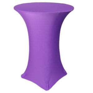 vnvevents: 30 Inch Highboy Cocktail Round Stretch Spandex Table Cover - Purple