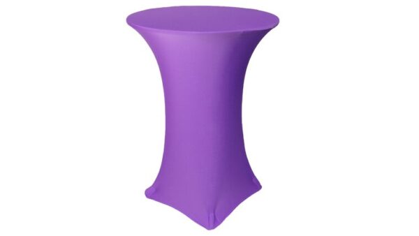 vnvevents: 30 Inch Highboy Cocktail Round Stretch Spandex Table Cover - Purple