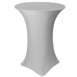 vnvevents: 30 Inch Highboy Cocktail Round Stretch Spandex Table Cover - Silver