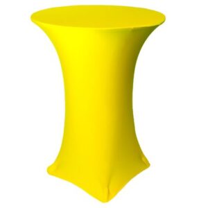 vnvevents: 30 Inch Highboy Cocktail Round Stretch Spandex Table Cover - Yellow