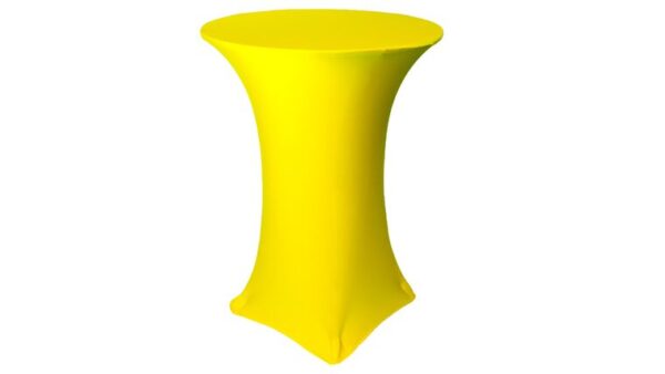 vnvevents: 30 Inch Highboy Cocktail Round Stretch Spandex Table Cover - Yellow