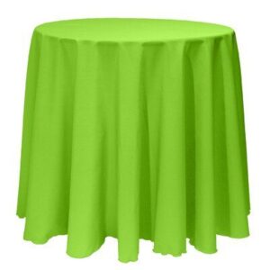 vnvevents: 96" Round Polyester Tablecloth - Lime Green