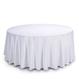 vnvevents: Capri-Dupione Tablecloth 120" Round- White