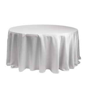 vnvevents: Capri-Dupione Tablecloth 132" Round- White