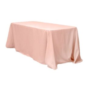 vnvevents: Capri-Dupione Tablecloth 90"x 132" Rectangular Oblong- Blush