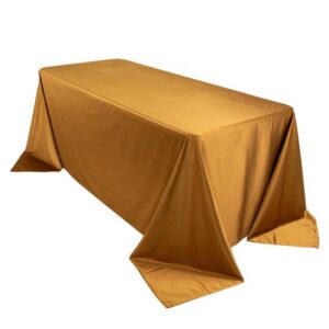 vnvevents: Capri-Dupione Tablecloth 90"x 132" Rectangular Oblong- Gold