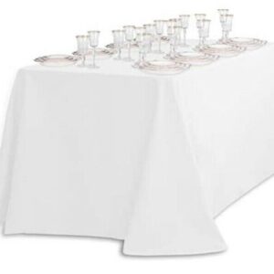 vnvevents: Capri-Dupione Tablecloth 90"x 132" Rectangular Oblong- White