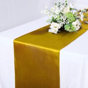 vnvevents: Satin Table Runner - Bright Gold