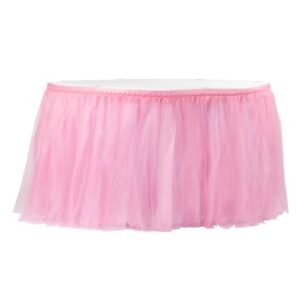 vnvevents: Tulle Tutu 17ft Table Skirt - Pink